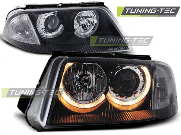 Upgrade Design Angel Eyes Scheinwerfer für VW Passat 3BG 00-05 schwarz